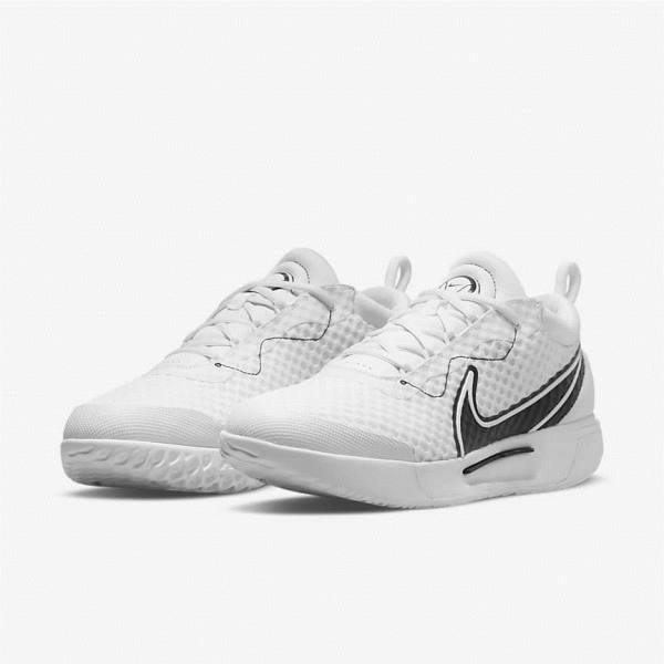 παπουτσια τενις Nike NikeCourt Zoom Pro Hard Court ανδρικα ασπρα μαυρα | NK063RZJ