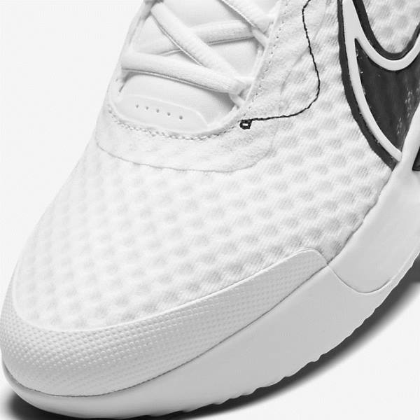 παπουτσια τενις Nike NikeCourt Zoom Pro Hard Court ανδρικα ασπρα μαυρα | NK063RZJ