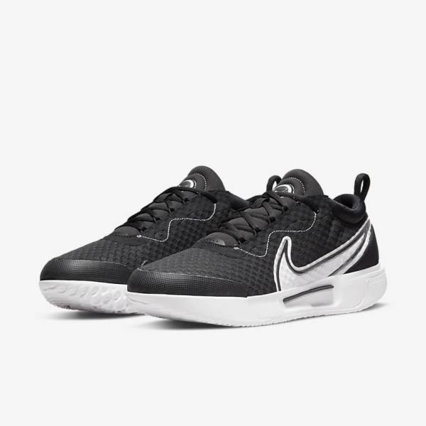 παπουτσια τενις Nike NikeCourt Zoom Pro Hard Court ανδρικα μαυρα ασπρα | NK517VUH