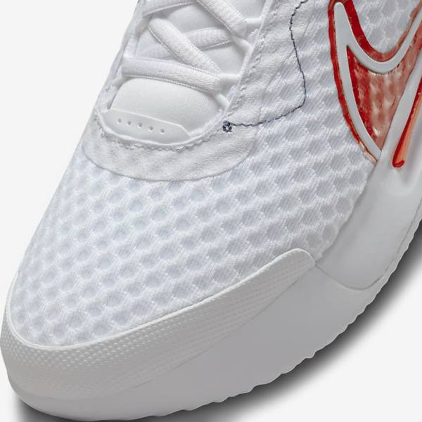 παπουτσια τενις Nike NikeCourt Zoom Pro Hard Court γυναικεια ασπρα κοκκινα μπορντο τυρκουάζ | NK594NDS