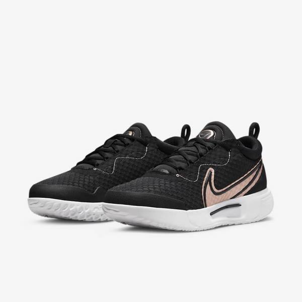 παπουτσια τενις Nike NikeCourt Zoom Pro Hard Court γυναικεια μαυρα ασπρα μεταλλικός κοκκινα καφε | NK597QVD