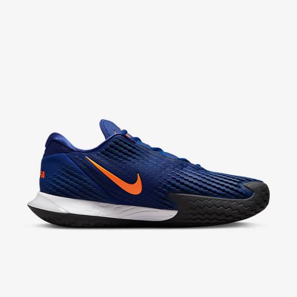 παπουτσια τενις Nike NikeCourt Zoom Vapor Cage 4 Rafa Hard Court ανδρικα μπλε ρουά μπλε πορτοκαλι μαυρα ασπρα | NK097APC