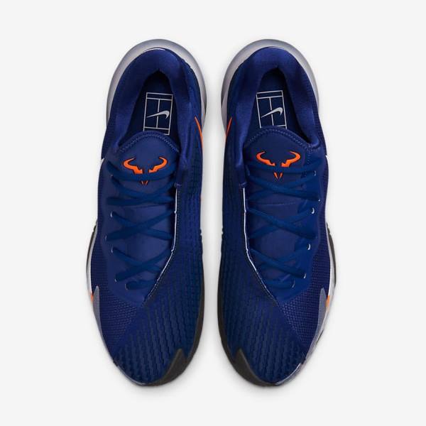 παπουτσια τενις Nike NikeCourt Zoom Vapor Cage 4 Rafa Hard Court ανδρικα μπλε ρουά μπλε πορτοκαλι μαυρα ασπρα | NK097APC