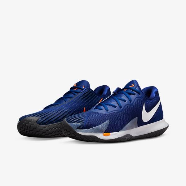 παπουτσια τενις Nike NikeCourt Zoom Vapor Cage 4 Rafa Hard Court ανδρικα μπλε ρουά μπλε πορτοκαλι μαυρα ασπρα | NK097APC