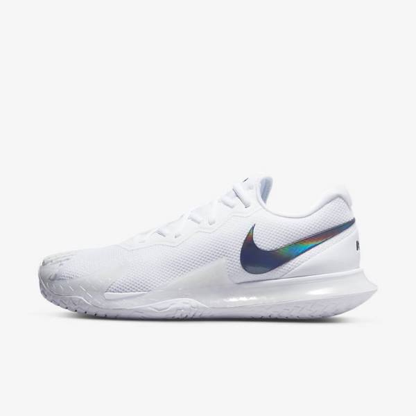 παπουτσια τενις Nike NikeCourt Zoom Vapor Cage 4 Rafa Hard Court ανδρικα ασπρα μαυρα | NK631JUZ