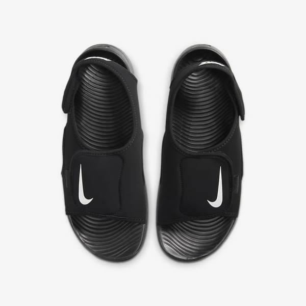 σανδαλια Nike Sunray Adjust 5 V2 Younger and Older παιδικα μαυρα ασπρα | NK893AOU