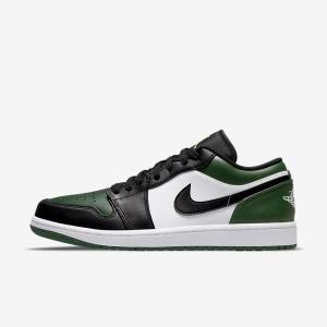 Jordan Παπουτσια Nike Air Jordan 1 Low ανδρικα πρασινο ασπρα μαυρα | NK179XPH