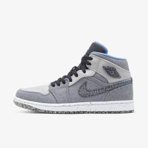 Jordan Παπουτσια Nike Air Jordan 1 Mid SE ανδρικα γκρι μαυρα μπλε | NK714BHW