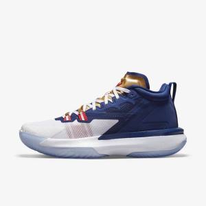 Jordan Παπουτσια Nike Zion 1 ανδρικα μπλε ασπρα μεταλλικός χρυσο χρωμα κοκκινα | NK710NAZ