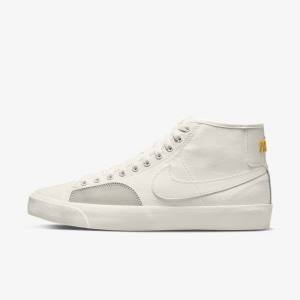 Skate Παπούτσια Nike SB BLZR Court Mid Premium ανδρικα ασπρα | NK468FJT