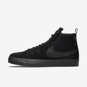 Skate Παπούτσια Nike SB Zoom Blazer Mid Premium ανδρικα μαυρα σκούρο γκρι | NK421EYL