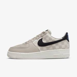 Αθλητικά Παπούτσια Nike Air Force 1 07 QS ανδρικα κρέμα μαυρα μαυρα | NK368ZYH