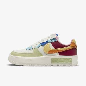 Αθλητικά Παπούτσια Nike Air Force 1 Fontanka γυναικεια μπορντο χρυσο χρωμα | NK509NAW