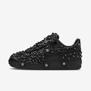 Αθλητικά Παπούτσια Nike Air Force 1 LXX x Swarovski γυναικεια μαυρα μεταλλικός ασημι μαυρα | NK276IZU