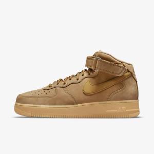 Αθλητικά Παπούτσια Nike Air Force 1 Mid 07 ανδρικα ανοιχτο καφε μαυρα | NK730KTL