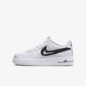 Αθλητικά Παπούτσια Nike Air Force 1 Older παιδικα ασπρα μαυρα | NK863KMJ