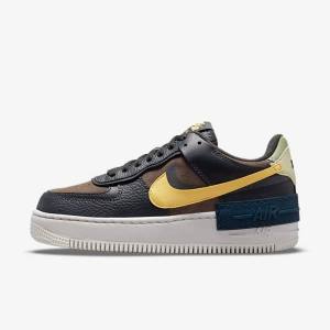 Αθλητικά Παπούτσια Nike Air Force 1 Shadow γυναικεια πρασινο ασπρα χρυσο χρωμα | NK561BXQ