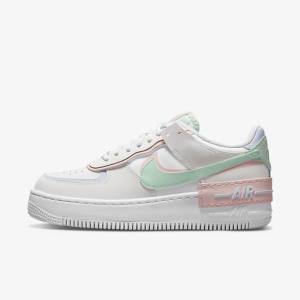 Αθλητικά Παπούτσια Nike Air Force 1 Shadow γυναικεια ασπρα μεντα γκρι | NK650JQM