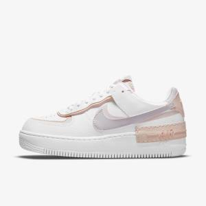 Αθλητικά Παπούτσια Nike Air Force 1 Shadow γυναικεια ασπρα ροζ ροζ γκρι | NK781HVK