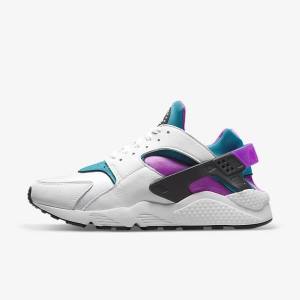 Αθλητικά Παπούτσια Nike Air Huarache ανδρικα ασπρα μαυρα | NK230BDN