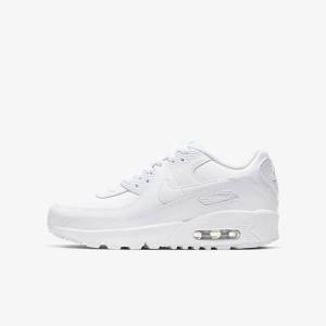 Αθλητικά Παπούτσια Nike Air Max 90 LTR Older παιδικα ασπρα μεταλλικός ασημι ασπρα | NK397PQH