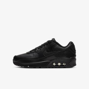 Αθλητικά Παπούτσια Nike Air Max 90 LTR Older παιδικα μαυρα ασπρα | NK704OKN