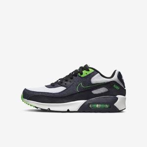 Αθλητικά Παπούτσια Nike Air Max 90 LTR SE Older παιδικα μαυρα πρασινο ασπρα οψιάνος | NK684KNX