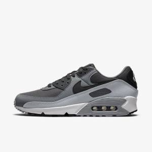 Αθλητικά Παπούτσια Nike Air Max 90 ανδρικα σκούρο γκρι μαυρα | NK267EOF