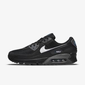 Αθλητικά Παπούτσια Nike Air Max 90 ανδρικα μαυρα γκρι ασπρα | NK295AOL