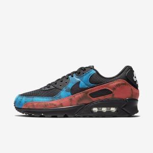 Αθλητικά Παπούτσια Nike Air Max 90 ανδρικα μαυρα μπλε κοκκινα ασπρα | NK351FVO