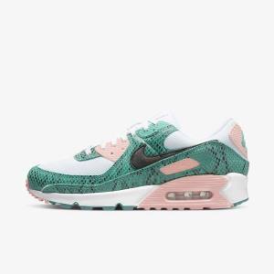 Αθλητικά Παπούτσια Nike Air Max 90 ανδρικα τυρκουάζ ασπρα κοραλι μαυρα | NK390YJS