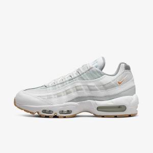 Αθλητικά Παπούτσια Nike Air Max 95 ανδρικα ασπρα Πλατίνα γκρι κίτρινα | NK317GMN