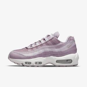 Αθλητικά Παπούτσια Nike Air Max 95 γυναικεια μωβ ασπρα μεταλλικός ασημι | NK278YLM