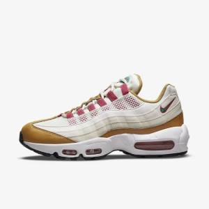 Αθλητικά Παπούτσια Nike Air Max 95 γυναικεια ασπρα καφε πρασινο | NK493VDR