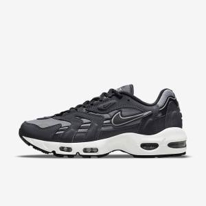 Αθλητικά Παπούτσια Nike Air Max 96 II ανδρικα γκρι σκούρο γκρι ασπρα μαυρα | NK672BUX