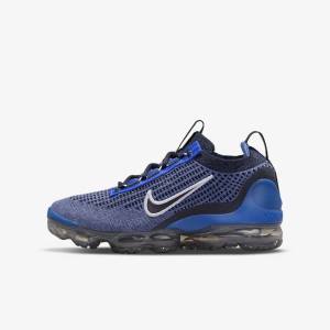 Αθλητικά Παπούτσια Nike Air VaporMax 2021 FK Older παιδικα μπλε ρουά ασπρα σκούρο γκρι μαυρα | NK735RHG