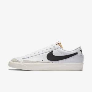 Αθλητικά Παπούτσια Nike Blazer Low 77 Vintage ανδρικα ασπρα μαυρα | NK046LGA