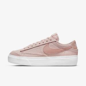 Αθλητικά Παπούτσια Nike Blazer Low flatforms γυναικεια ροζ ασπρα ροζ ροζ | NK038JMQ