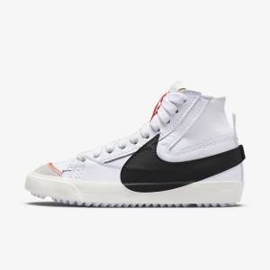 Αθλητικά Παπούτσια Nike Blazer Mid 77 Jumbo γυναικεια ασπρα μαυρα | NK132UEL