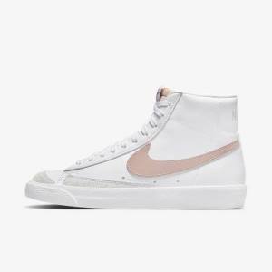 Αθλητικά Παπούτσια Nike Blazer Mid 77 Vintage γυναικεια ασπρα κοραλι ασπρα ροζ | NK046XHL