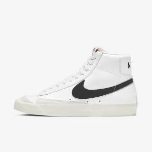 Αθλητικά Παπούτσια Nike Blazer Mid 77 Vintage ανδρικα ασπρα μαυρα | NK105LEO