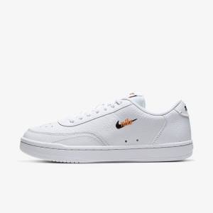 Αθλητικά Παπούτσια Nike Court Vintage Premium γυναικεια ασπρα πορτοκαλι μαυρα | NK571SMH
