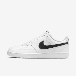 Αθλητικά Παπούτσια Nike Court Vision Low Next Nature ανδρικα ασπρα μαυρα | NK682HXA