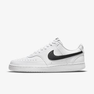 Αθλητικά Παπούτσια Nike Court Vision Low Next Nature γυναικεια ασπρα μαυρα | NK718ETI