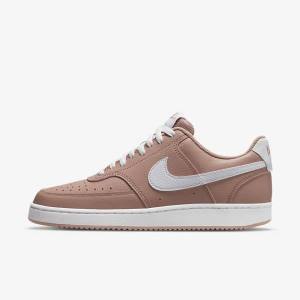 Αθλητικά Παπούτσια Nike Court Vision Low Next Nature γυναικεια ροζ μαυρα ασπρα | NK756TRD