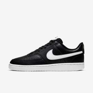 Αθλητικά Παπούτσια Nike Court Vision Low γυναικεια μαυρα ασπρα | NK819HIC