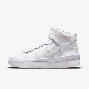 Αθλητικά Παπούτσια Nike Dunk High Up γυναικεια ασπρα μαυρα ασπρα | NK632EBF