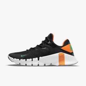 Αθλητικά Παπούτσια Nike Free Metcon 4 ανδρικα μαυρα πορτοκαλι ασπρα τυρκουάζ | NK702EXR