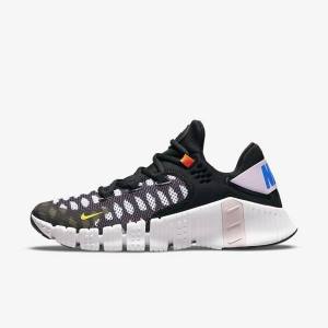 Αθλητικά Παπούτσια Nike Free Metcon 4 γυναικεια μαυρα ασπρα μπλε κίτρινα | NK198ZQN