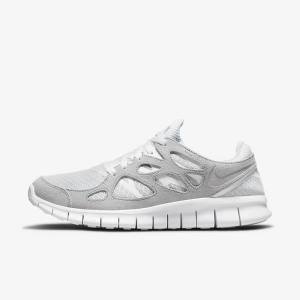 Αθλητικά Παπούτσια Nike Free Run 2 ανδρικα γκρι ασπρα Πλατίνα | NK317BXM